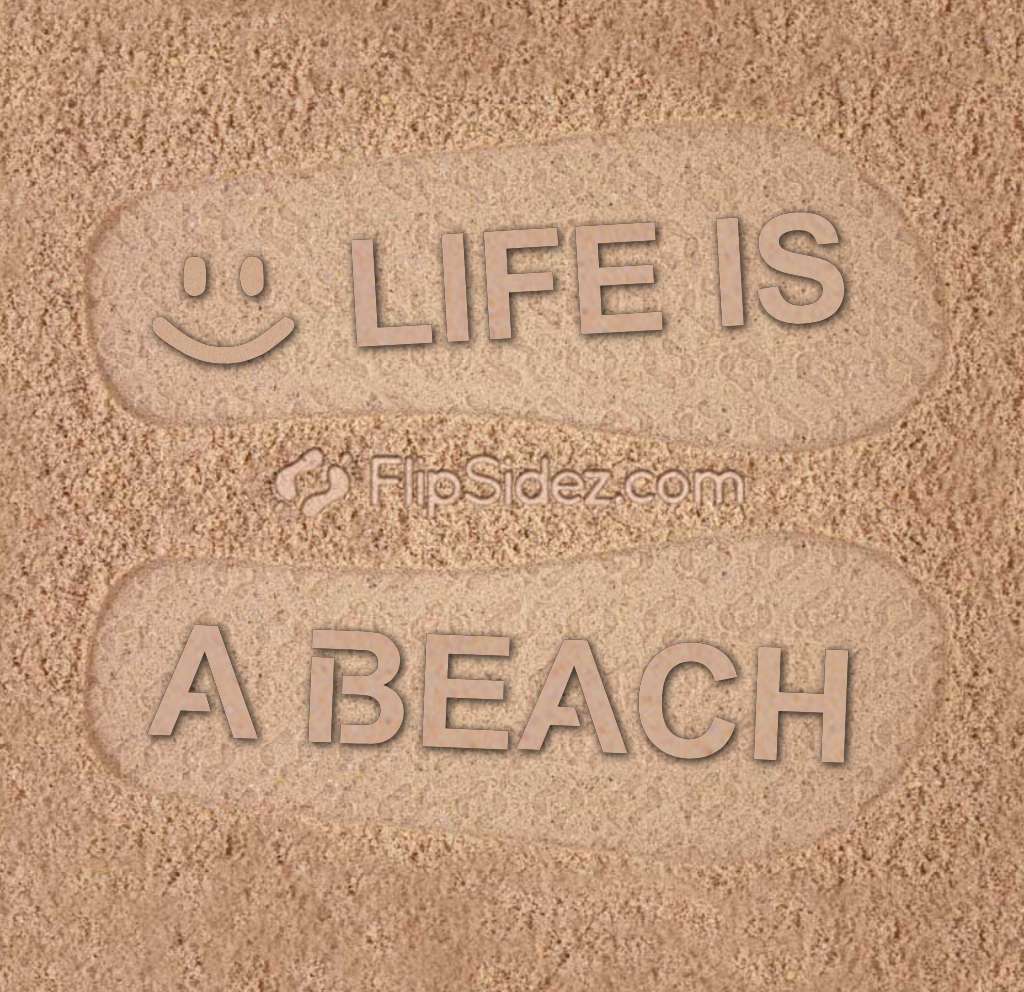 Life Is A Beach Flip Flops