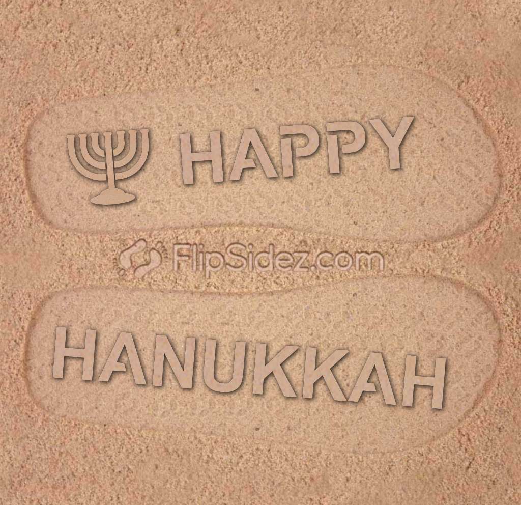 Happy Hanukkah Flip Flops