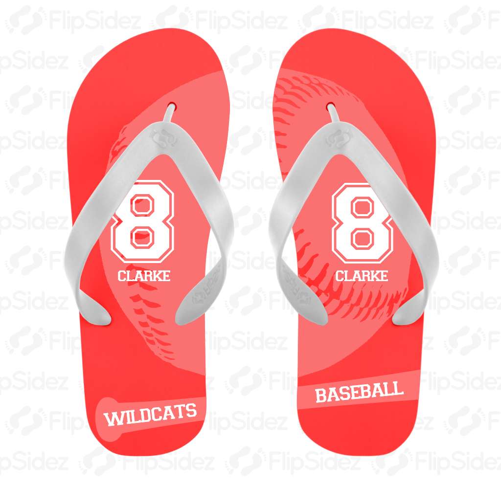 Baseball Player Flip Flops