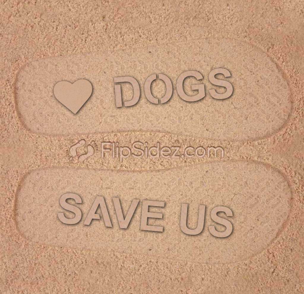 Dogs Save Us Flip Flops