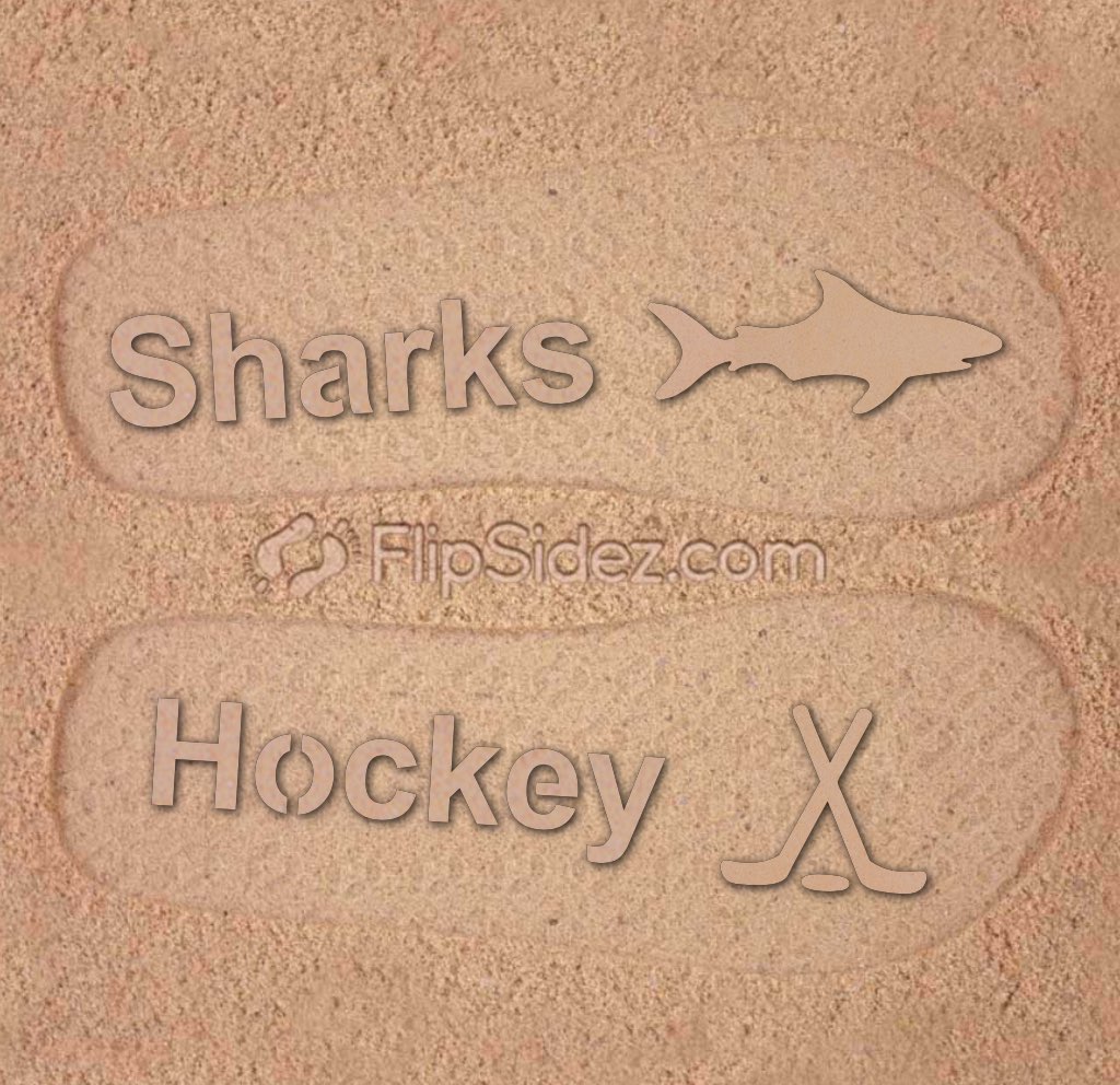 Hockey Team Name Flip Flops