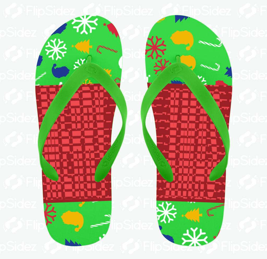 Secret Message Christmas Flip Flops Flip Flops