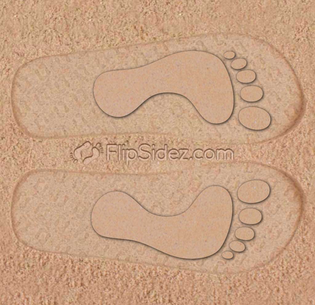 Footprints Flip Flops