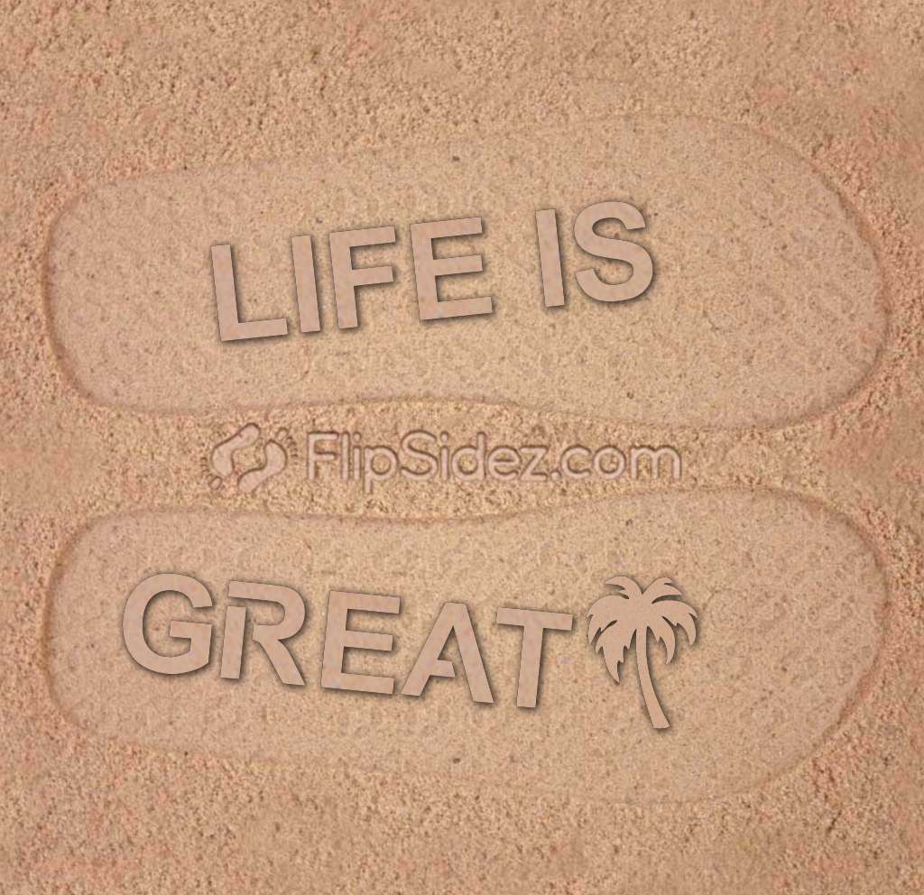 Life Is Great Flip Flops