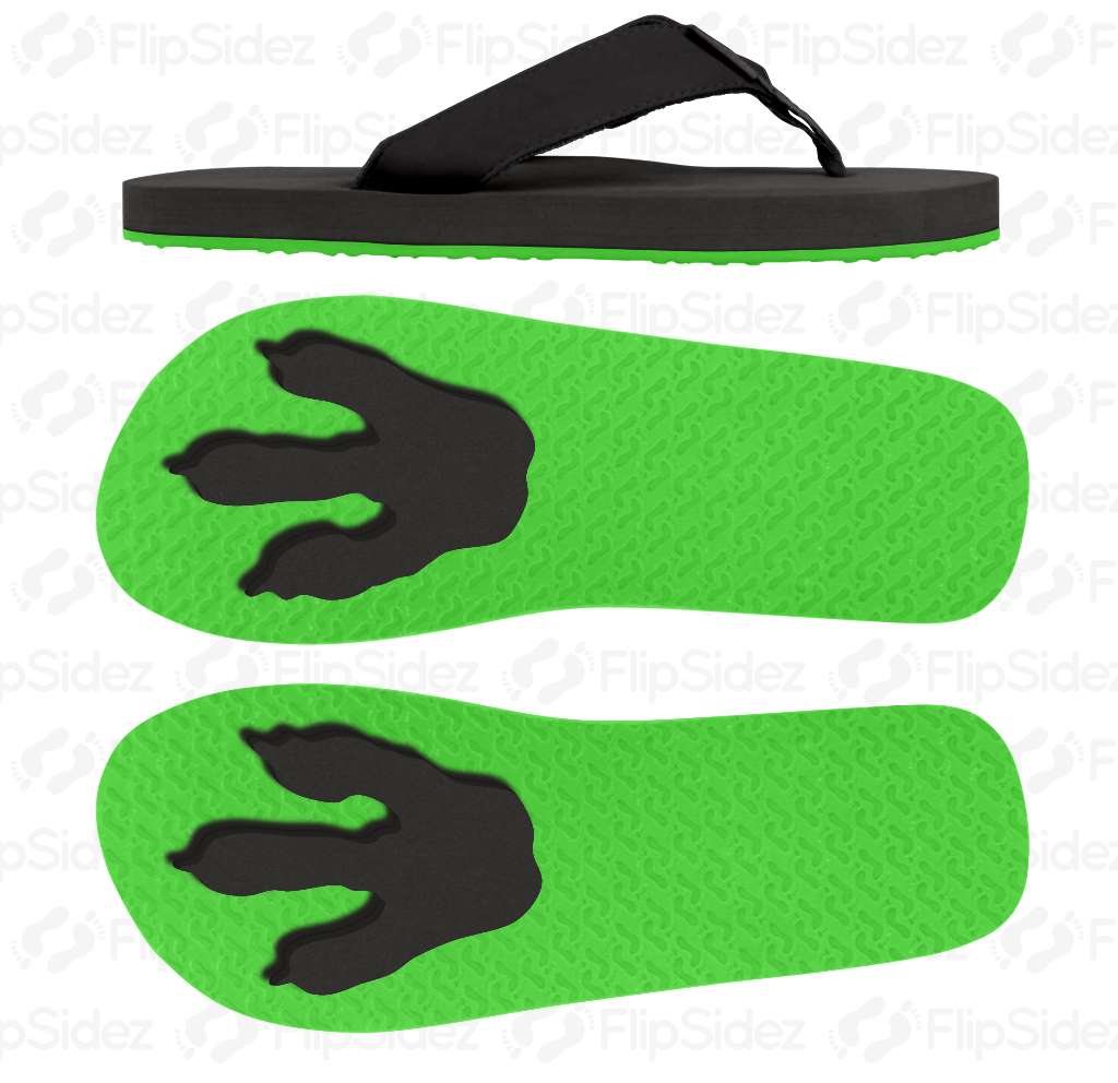 T-Rex Footprints  Flip Flops