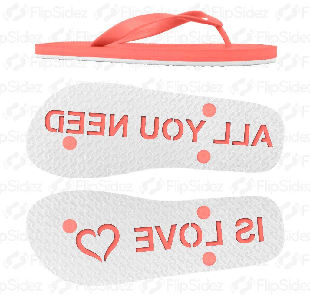 All You Need Is Love Flip Flops