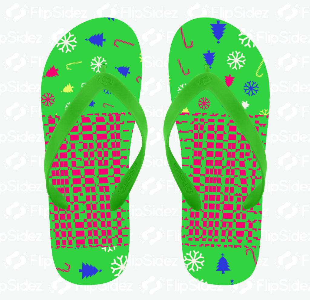 Secret Message Christmas Flip Flops