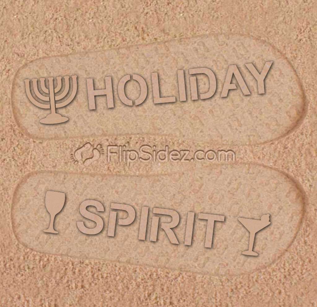 Hanukkah Holiday Spirit Flip Flops
