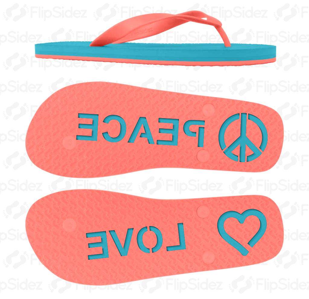 Peace And Love Flip Flops