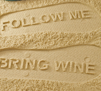Follow Me Bring Wine Flip Flops