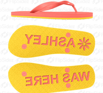 NAME Was Here Flip Flops
