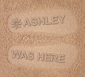 NAME Was Here Flip Flops