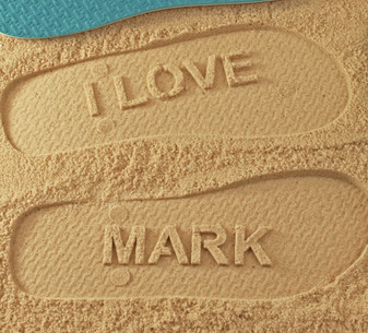 I Love NAME Flip Flops