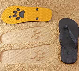 Paw Print Flip Flops