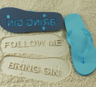 Follow Me Bring Gin Flip Flops