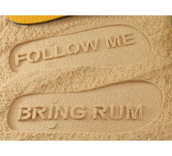 Follow Me Bring Rum Flip Flops