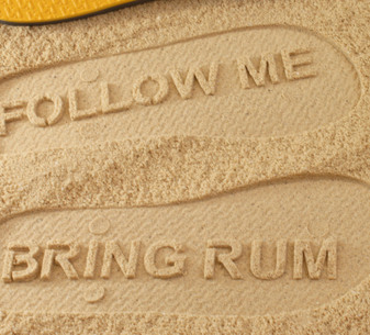 Follow Me Bring Rum Flip Flops