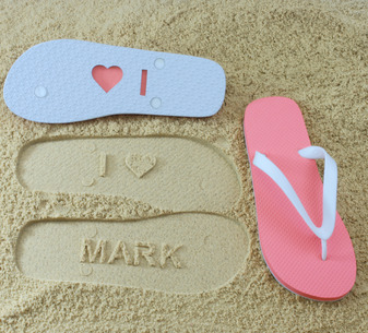 I heart NAME Flip Flops