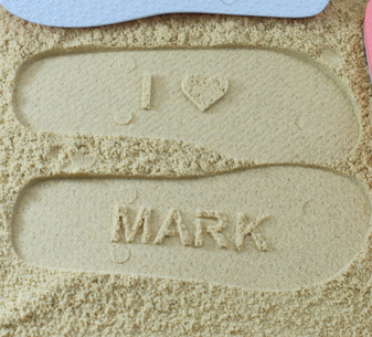 I heart NAME Flip Flops