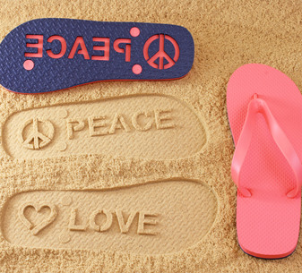Peace And Love Flip Flops