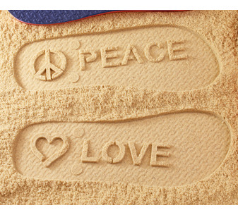 Peace And Love Flip Flops
