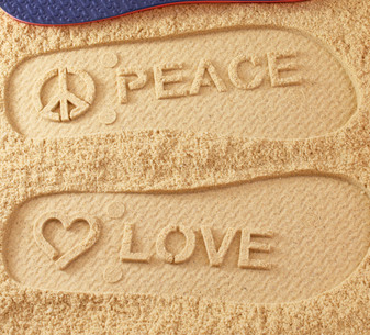 Peace And Love Flip Flops