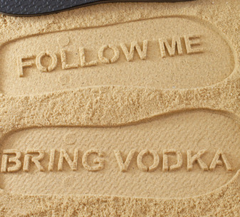 Follow Me Bring Vodka Flip Flops