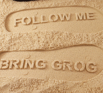 Follow Me Bring Grog Flip Flops
