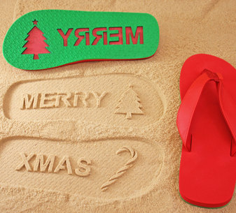 Merry Xmas Flip Flops