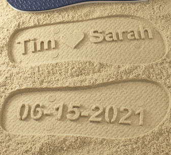 Custom Couple Wedding Date Flip Flops