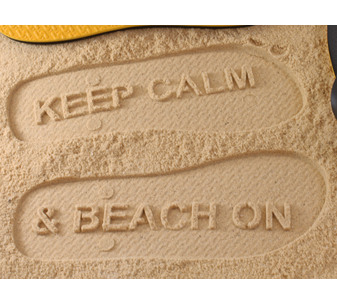 Keep Calm & Beach On Flip Flops