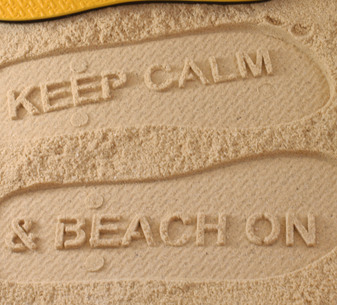 Keep Calm & Beach On Flip Flops