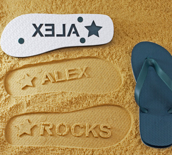 Custom NAME  Flip Flops