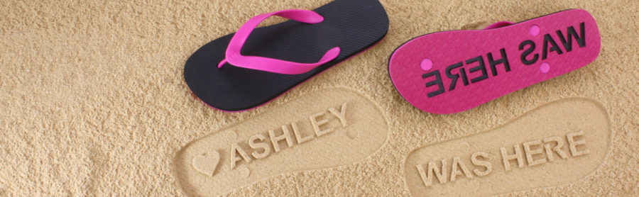 personalized flip flops