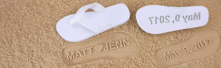 custom wedding flip flops