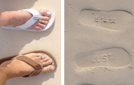 Personalized Wedding Flip Flops