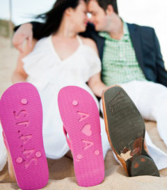 Custom Wedding flip flops