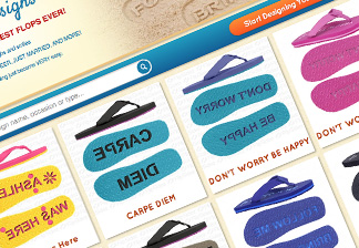 Customized flip cheap flops in bulk